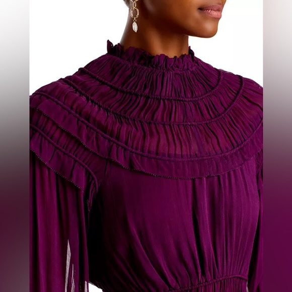 FARM RIO Burgundy Ruffled Blouse - Picture 7 of 16